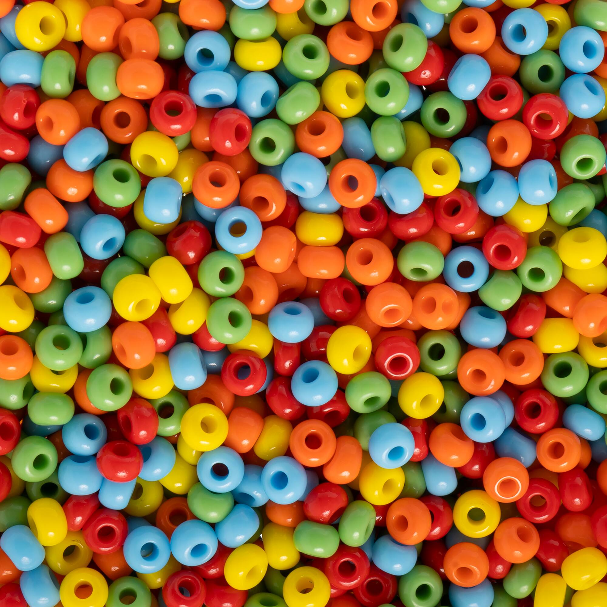 John Bead 8/0 Assorted Color Mix Czech Glass Seed Beads, 23g